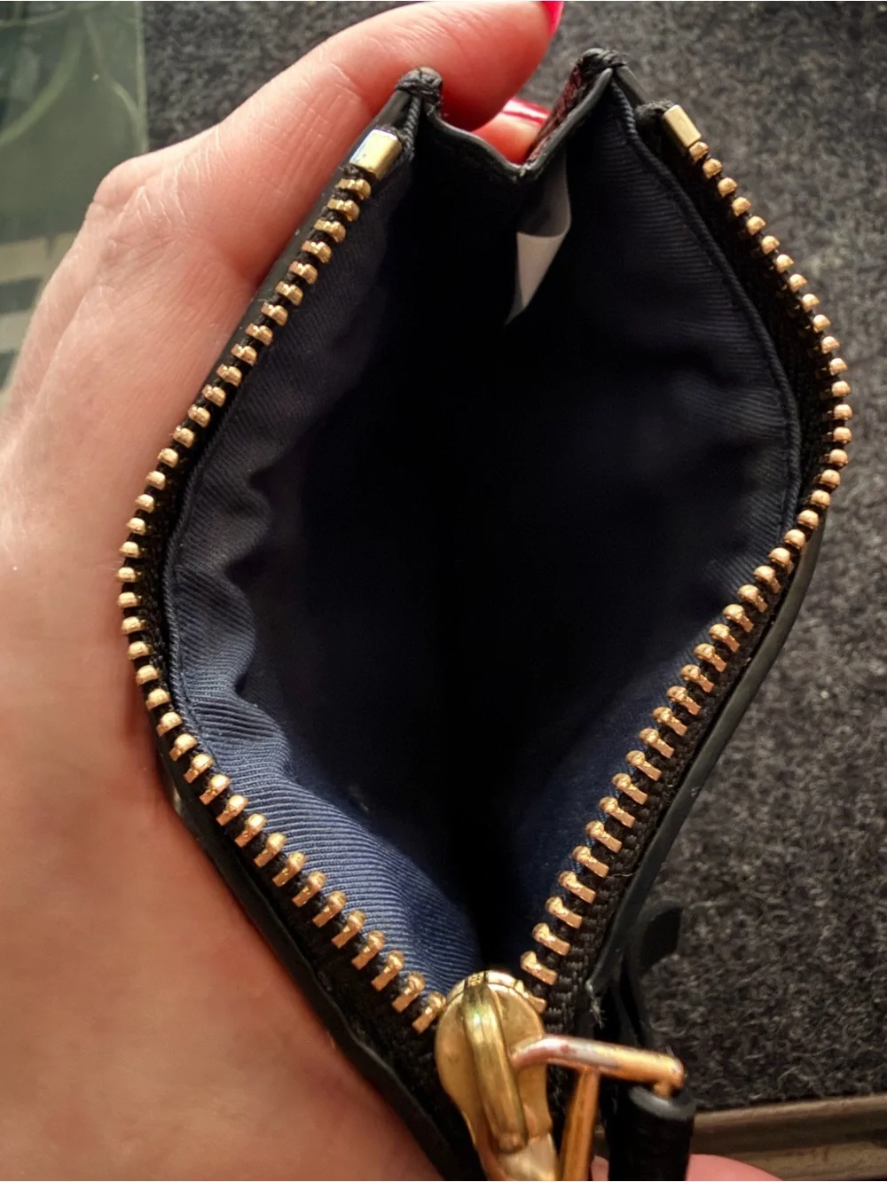 Tory Burch Black Saffiano Leather Card Holder